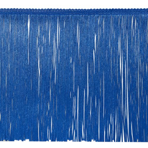 Trims by the Yard 6" Chainette Fringe Trim | Royal Blue | (10 yard cut)