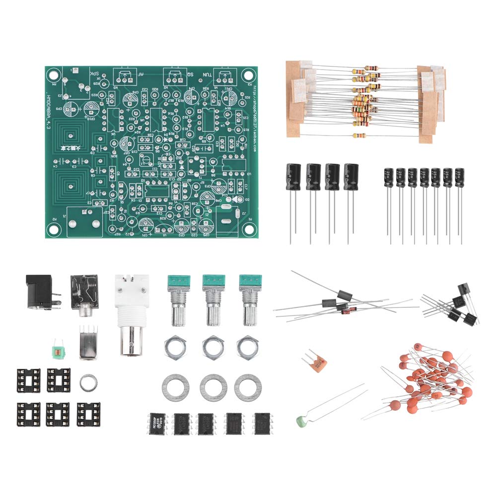 Fdit Aviation Radio Receiver DIY Kit, High Sensitivity, 118-136MHz AM, Green, Electronics Hobbyists, Aviation Enthusiasts
