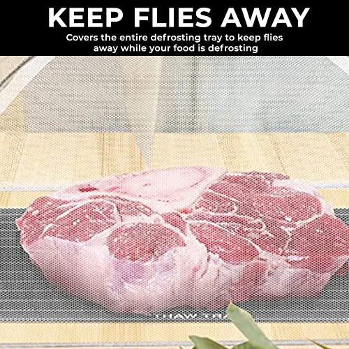 Extra Large Aluminum Defrosting Tray Rapid Thawing Thaw Plate to Defrost Frozen Meat, Chicken