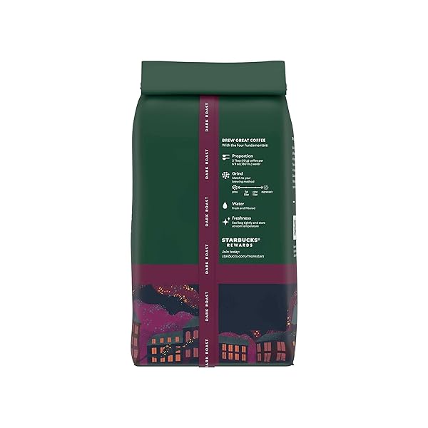 STARBUCKS WHOLE BEAN COFFEE, DARK ROAST COFFEE, FRENCH ROAST, 100% ARABICA, 1 BAG (28 OZ)