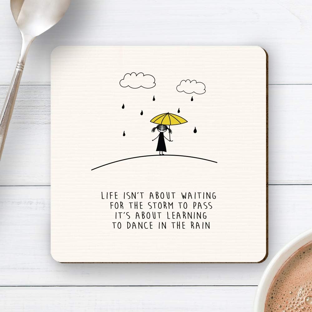 Dorothy Spring Life Isn't About Waiting For The Storm To Pass It's About Learning To Dance In The Rain Inspirational Quote Friendship Gift Coaster - Image 3