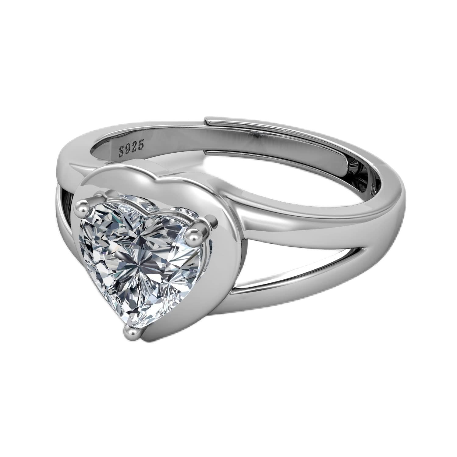 DEPHINI Silver heart ring