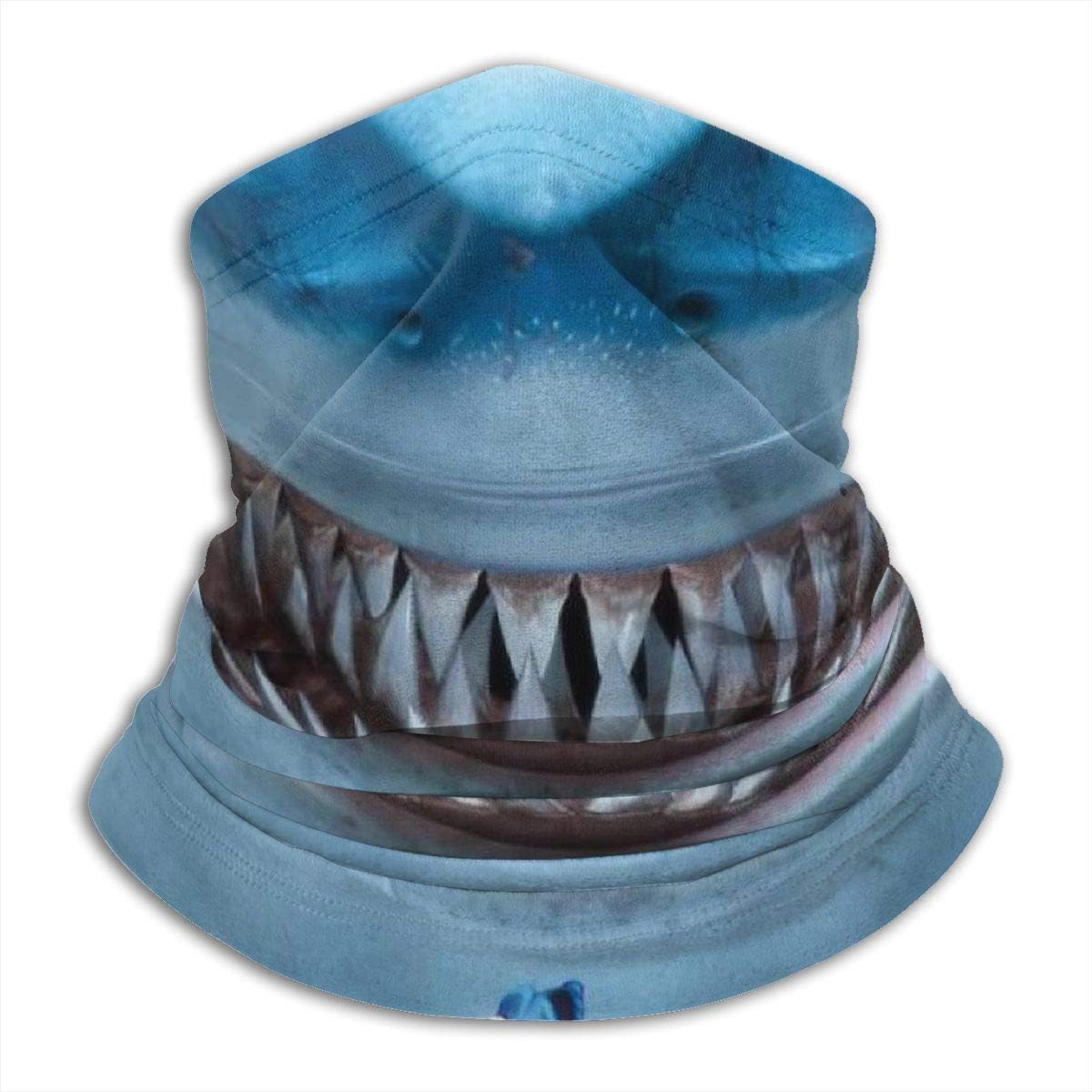 Sharp Teeth Shark Face Bandanas - Sports & Casual Headwear Seamless Neck Gaiter, Headband Balaclava Beanie