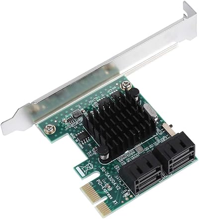 ASHATA PCI-E to SATA 3.0 6G Controller Card 4 Port Rear Adapter for Windows
