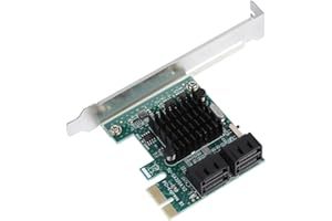 PCIE SATA Card,ASHATA SATA 3.0 Expansion Card,6G 4-Port PCIE to SATA 3.0 Expansion Controller Card Adapter for XP/2003/Vista/