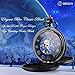 Pocket Watch Antique Dragon Mechanical Skeleton SIBOSUN Bronze Double Cover with Chain