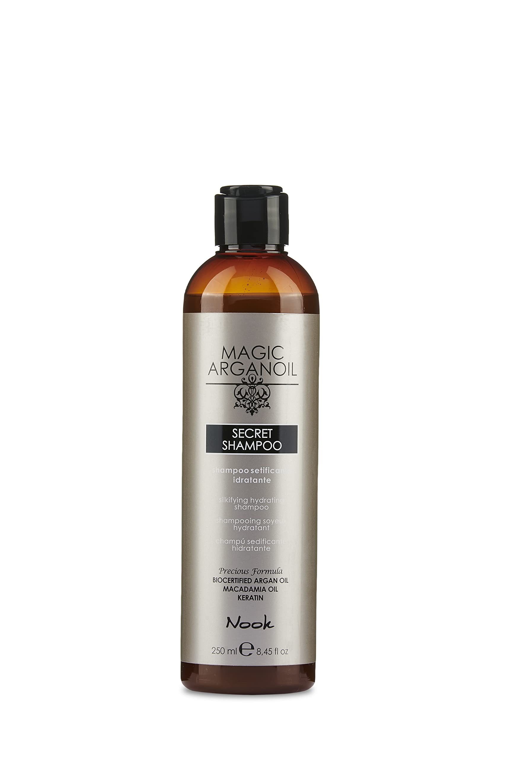 NOOK SILKIFYING HYDRATING SHAMPOO ARGAN OIL NICHEL CROMO COBALTO TESTED 250ML