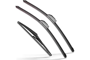 RAINTOK Windshield Wiper Blades Replacement for Toyota Highlander 2008-2019 Original Factory Quality Front Rear Wipers Blade Set for My Car - 26" 20" 12" (Pack of 3)