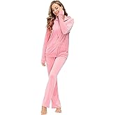 Dolcevida Womens Velour Sweatsuits Sets 2 Piece Tracksuits Outfits Full Zip Hoodie and Sweatpant Set Velvet Jogging Suit