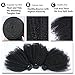 Mongolian Afro Kinky Curly Bundles Human Hair Bundles 18 20 22 Inch 4B 4C Afro Kinky Bulk Human Hair Virgin Hair Weave Bundles for Black Women Human Hair Weft Natural Black Color