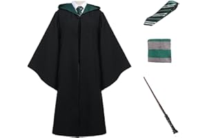 OYYJIG Magician Robe for Adult Teens, Wizard School Costume for Men Women,Four Magic College Styles Cloak Witch Hooded Cape