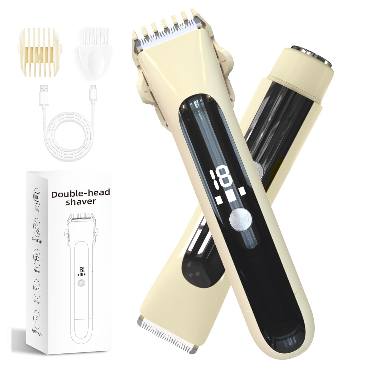 Photo 1 of RSRNKXC Women's Electric Shaver and 2-in-1 Bikini Trimmer IPX7 Waterproof for Shower Use, Ceramic Blade for Sensitive Skin, USB Rechargeable with LED Display