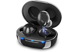 JINGHAO Hearing Aids Rechargeable Hearing Amplifier for Seniors with Portable Charger Case Upgrade Version, Black