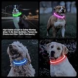 SerDa-Run Light Up Collar Blue Rechargeable USB 3 Modes Adjustable view 7