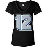12 Jersey Number - Seattle Best Sports Fans Women's V-Neck T-Shirt
