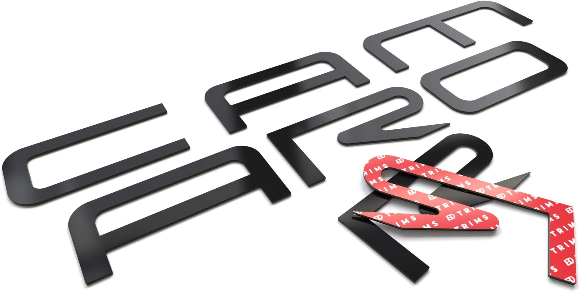 BDTrims Bumper Raised Letters Compatible with 1992-2002 Camaro Models (Black)