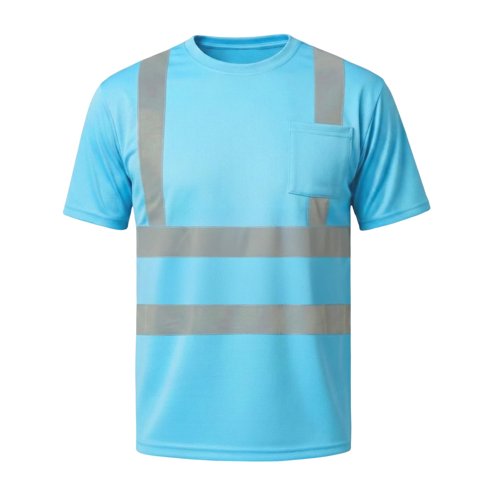 HYCOPROT Hi Vis T-Shirt Viz High Visibility Reflective Safety Vest Waistcoats Breathable Light Short Sleeve Workwear Visibility Shirts