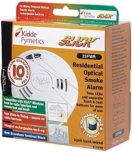 KIDDE 2SFWR SMOKE ALARM AC MAINS OPTICAL SLICK 10YR [1] (Epitome Certified)