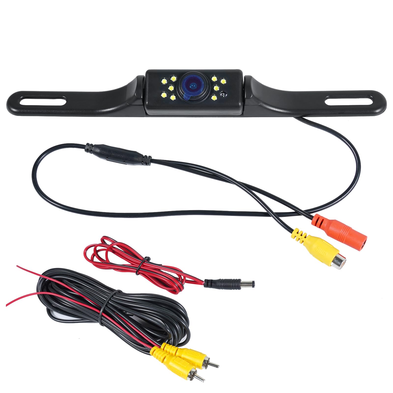 Unifizz Car Backup Camera,HD Night Vision Rear View Camera, License Plate Camera with 9 LED Lights Rear Camera, Wide View Angle, IP69K Waterproof Reverse Vehicle Camera for Cars, SUV, Trucks