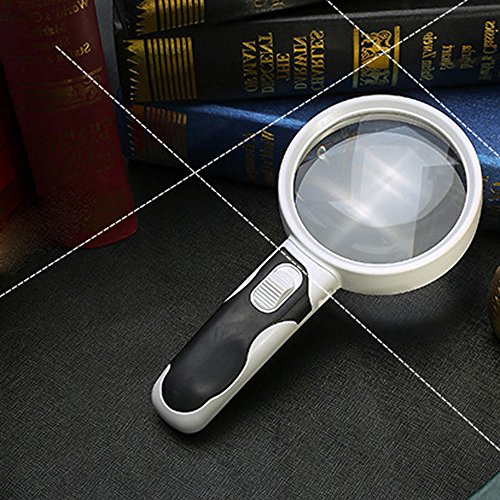 Fan-Ling LED Magnifying Glass 10X + 5X Illuminated 2 Lens Best Magnifier Set with Lights for Seniors,Magnifying Glass Reading Aid Lens,Ideal for Reading Small Prints & Low Vision - Thumbnail 5