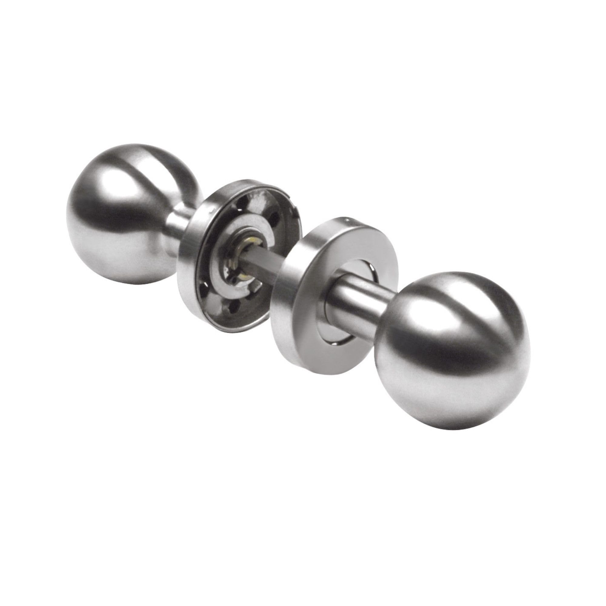 Amig - Round Knob Set for Interior Doors Model 11 g | Diameter 62 x 77 mm | Includes Anti-Theft Thru Screws | Ergonomic Handle | Stainless Steel 18/8 Matt