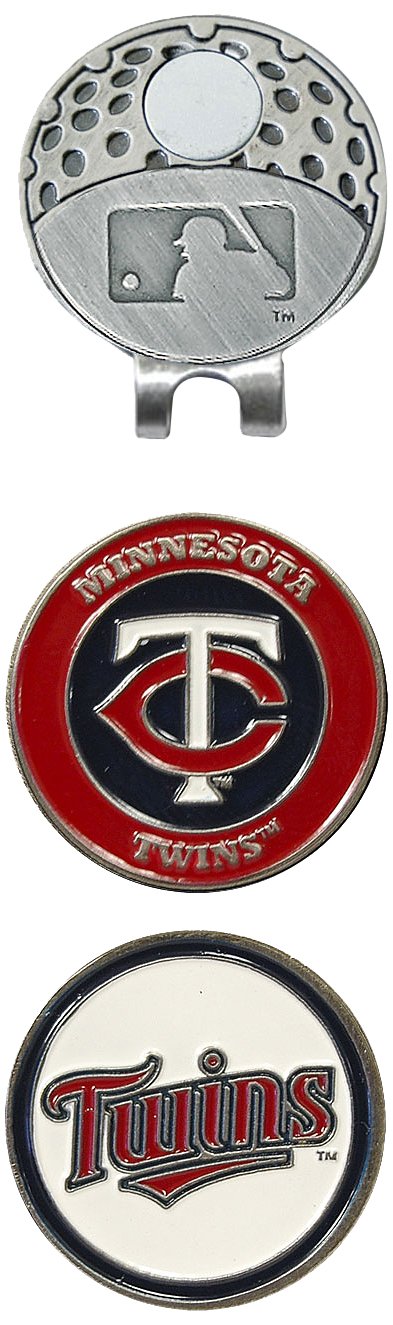 Team Golf MLB Golf Cap Clip with 2 Removable Double-Sided Enamel Magnetic Ball Markers, Attaches Easily to Hats