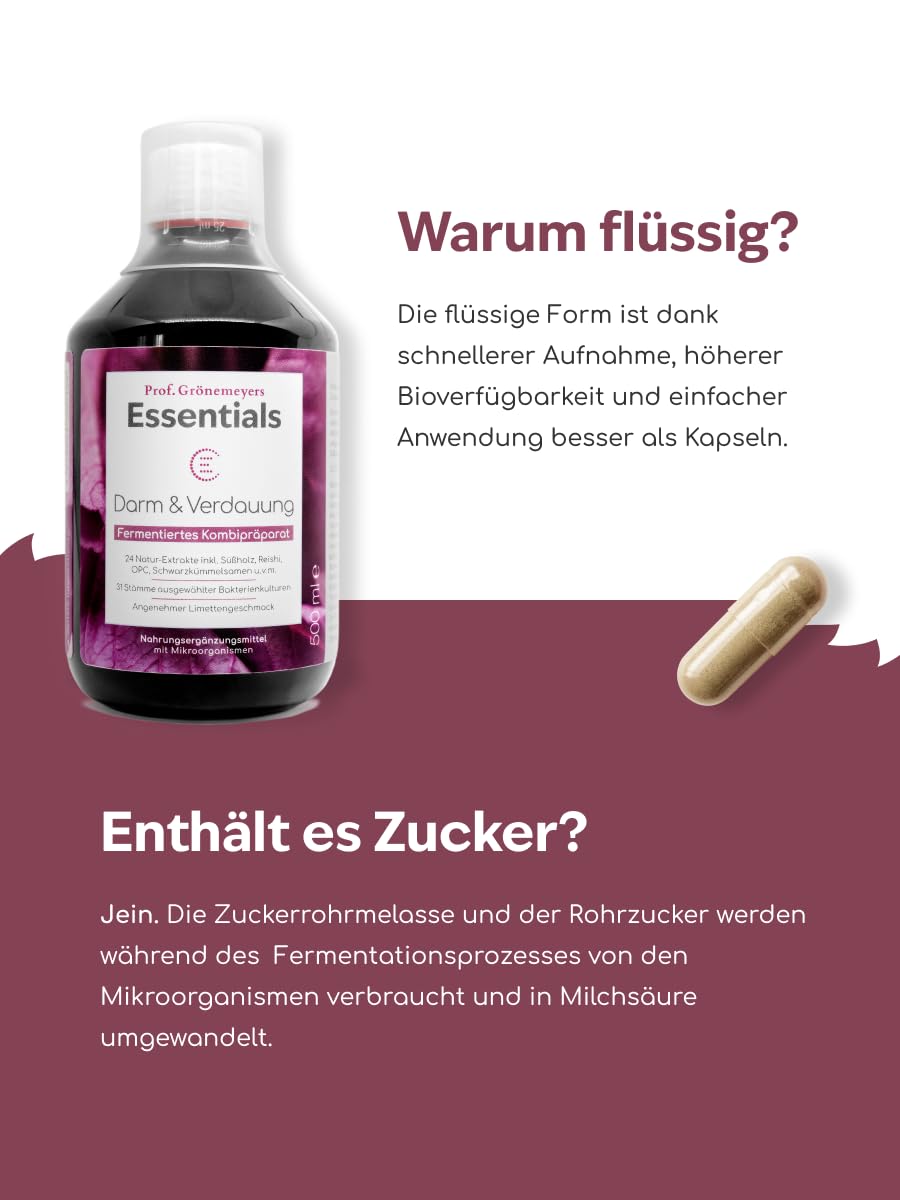 Prof. Grönemeyers Essentials Darm und Verdauung Darmkur, 500ml 3