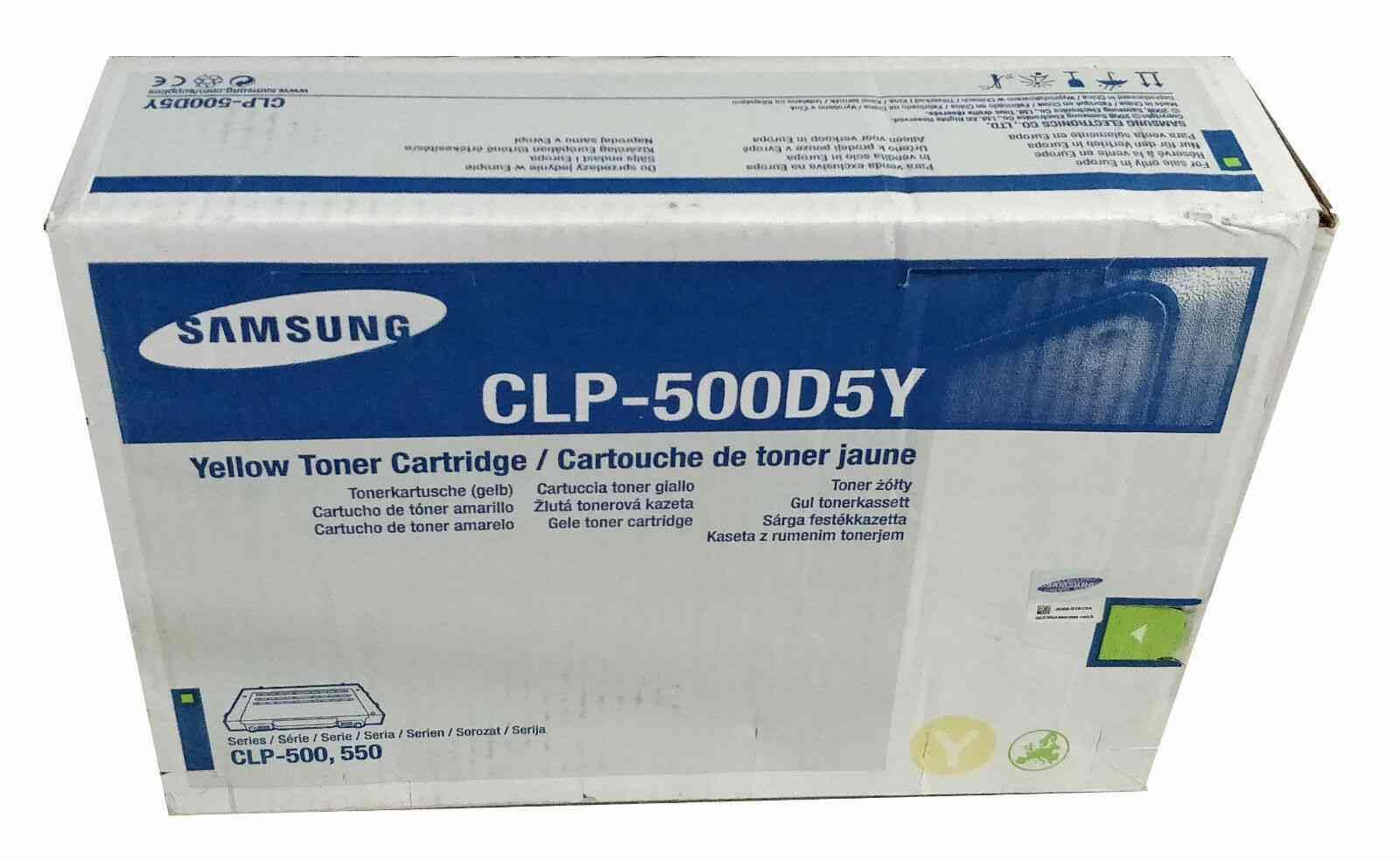 Samsung Clp-500 Clp-550 Clp-500N Clp-550N Yellow Laser Toner Printer Cartridge Clp-500D5Y/See - 5000 Pages