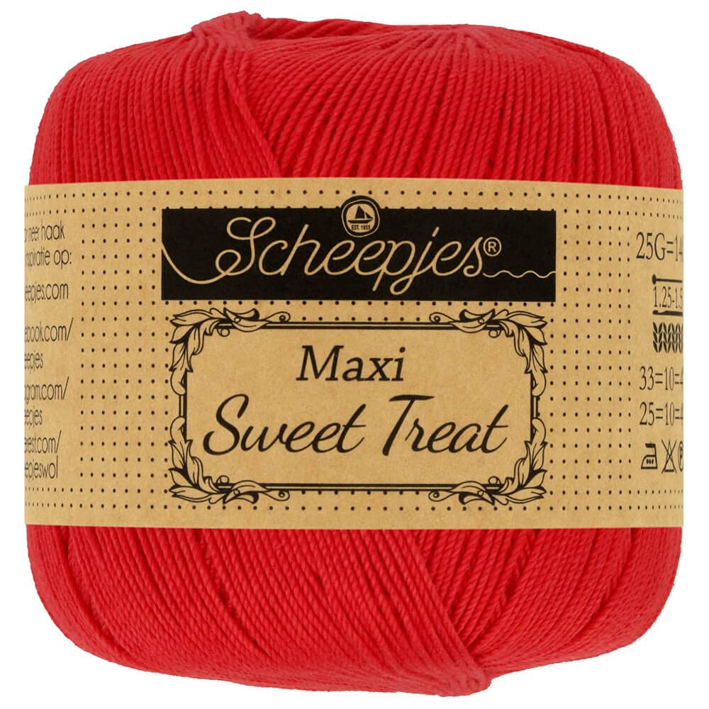 Scheepjes - Scheepjes Maxi Sweet Treat 115 Hot Red Yarn - 1x25g — image 1