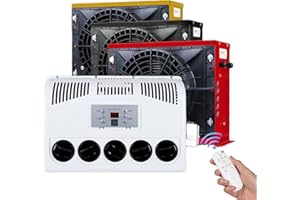 RV65F 12V RV Air Conditioner, 12V DC Air Conditioner Unit Truck RV Bus Excavator Agricultural Vehicle Construction Vehicle Car No Fuel Consumption Air Conditioner (12V voltage, black)