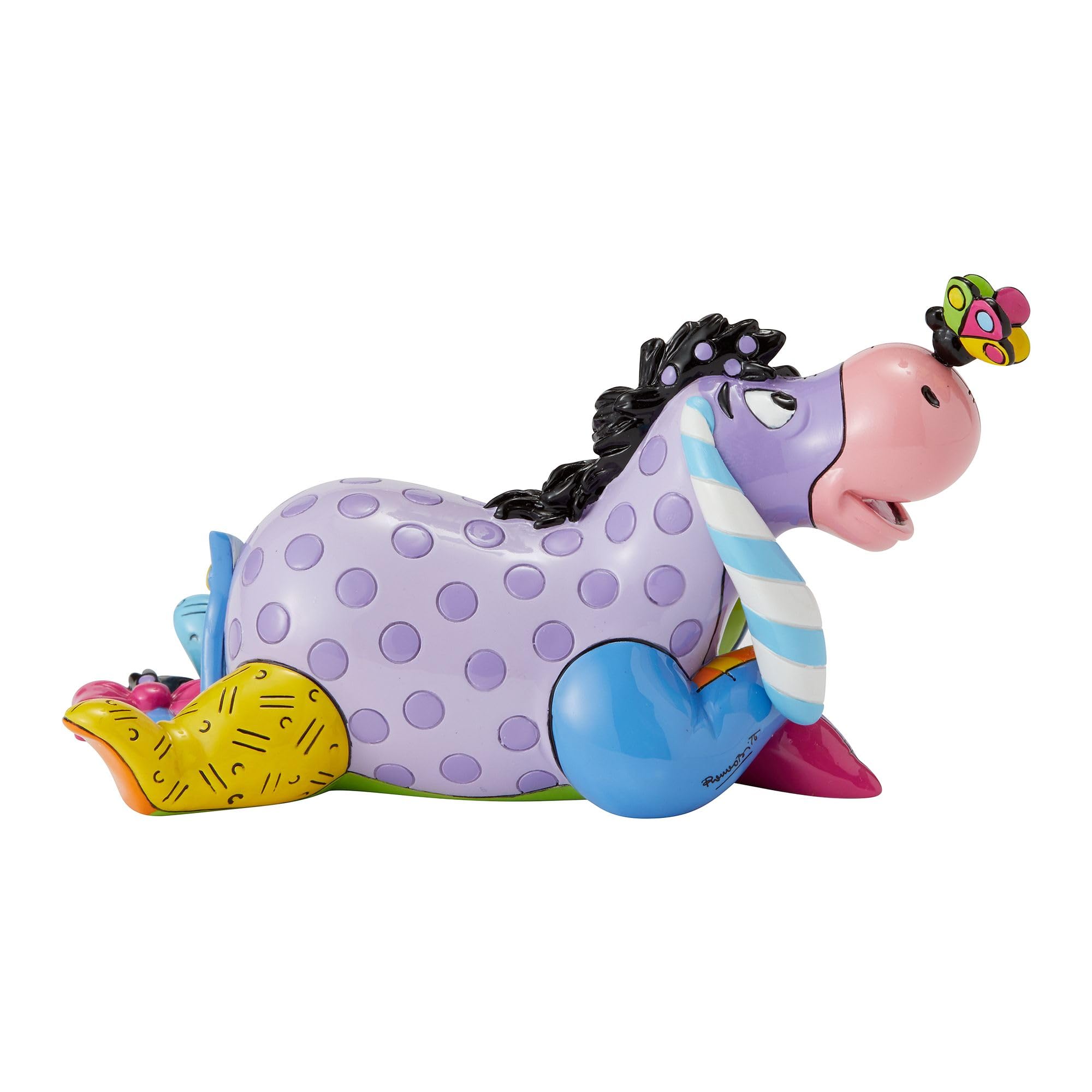Enesco Romero Britto Eeyore With Butterfly Mini Figurine
