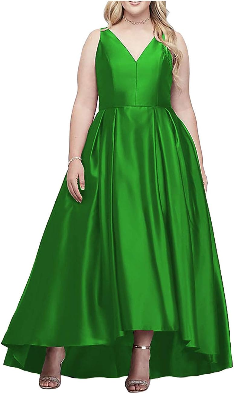 Amazon.com: IVYPRECIOUS Women's V Neck Party Gowns Plus Size Tank Ball Gown Evening Dresses 