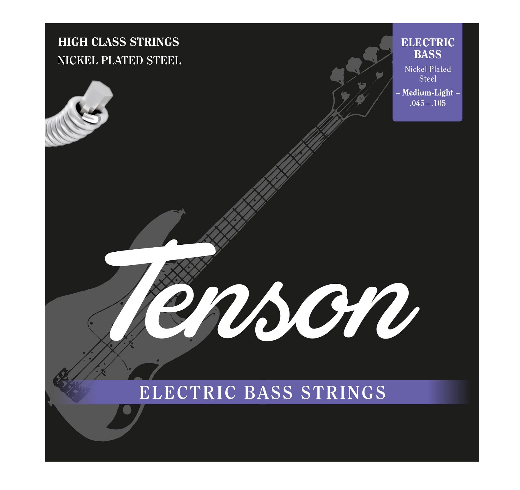 GEWA TENSON electric bass string set, Nickel roundwound, medium-light .045-.105