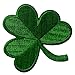 Irish Clover Dark Green Embroidered Emblem Lucky Shamrock Iron On Sew On Ireland Patch