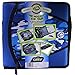 Case-it Mighty Zip Tab 3-Inch Zipper Binder, Printed Blue, Design May Vary (Camouflage or Geometric)