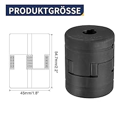 uxcell 1/2" to 3/8" L075 Flexible 3-Piece L-Jaw
