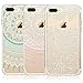 iPhone 8 Plus Case, iPhone 7 Plus Case, CarterLily [3-Pack] Clear Mandala Henna White Flower Cute Art Pattern Flexible TPU Back Case for iPhone 7 Plus iPhone 8 Plus - White Flower