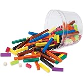 Learning Resources Plastic Cuisenaire Rods Small Group Set | Math Manipulatives, Math Learning Rods for Fractions, Fraction Tiles, Fractions for Kids, Montessori, Blocks for Kids