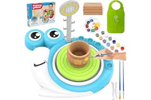 DCVREDF Pottery Wheel for Kids with 3 Clay Kits & Painting Supplies, Complete Arts and Crafts for Kids Ages 8-12, Mini Pottery Studio Toys for Ages 8-13, Ideal Christmas Birthday Gift for Grandkids Boys Girls
