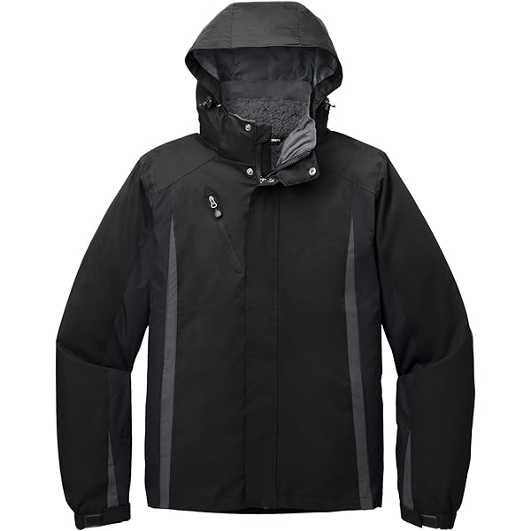 Port Authority All-Weather 3-in-1 Jacket Black at Amazon Men's