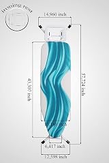 Mabel Home Adjustable 4-Leg Ironing Board with Extra Cover Blue Pattern view 5