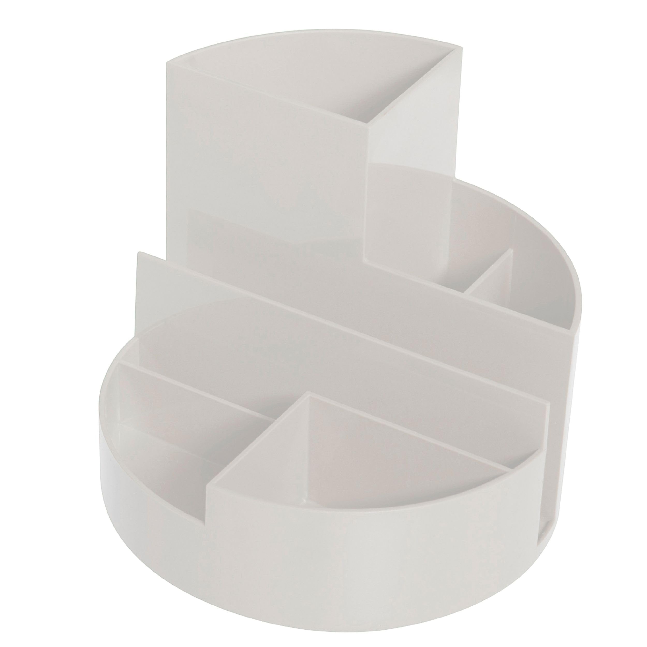 Maul 140 x 125 mm Round Box ,desk organiser, 6 compartments, the original from Germany- Grey — image 1