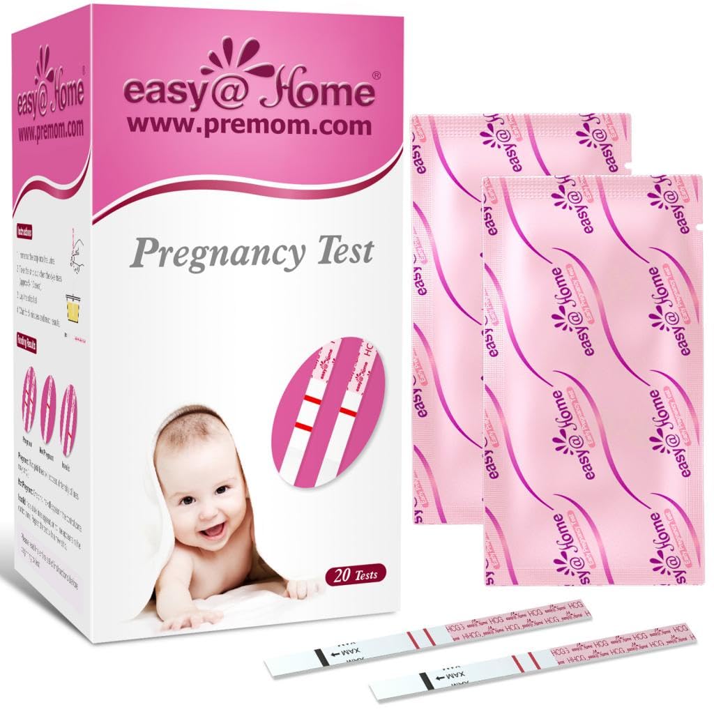 Easy@Home 20 Pregnancy Test Strips for Early Detection 10 MIU/ml-Width of 5mm