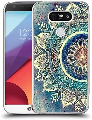 LG G6 Case Viwell TPU Soft Case Rubber Silicone Retro blue flowers Aztec