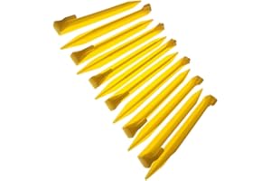 MUDOR 9 Inch Plastic Tent Stakes -12 pcs Heavy Duty and Larger Durable Tent Pegs Spike Hook for Campings Outdoor and Garden Lawn, Sturdy Canopy Stakes Accessories Suitable for Sand Beach Woods