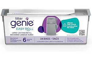 Litter Genie Easy Roll refill - Up to 6 months of supply – Compatible only with the Litter Genie Easy Roll Pail. Long lasting