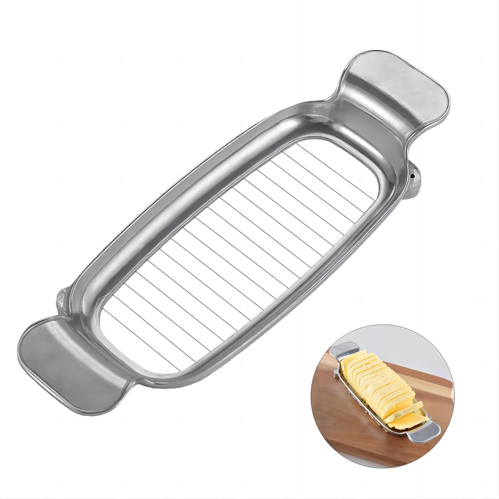 Photo 1 of ADULLPONY Butter Slicer Cutter,Cheese Cutters for Block Cheese, Butter Slicer for Butter Squares, Stainless Steel Cutter