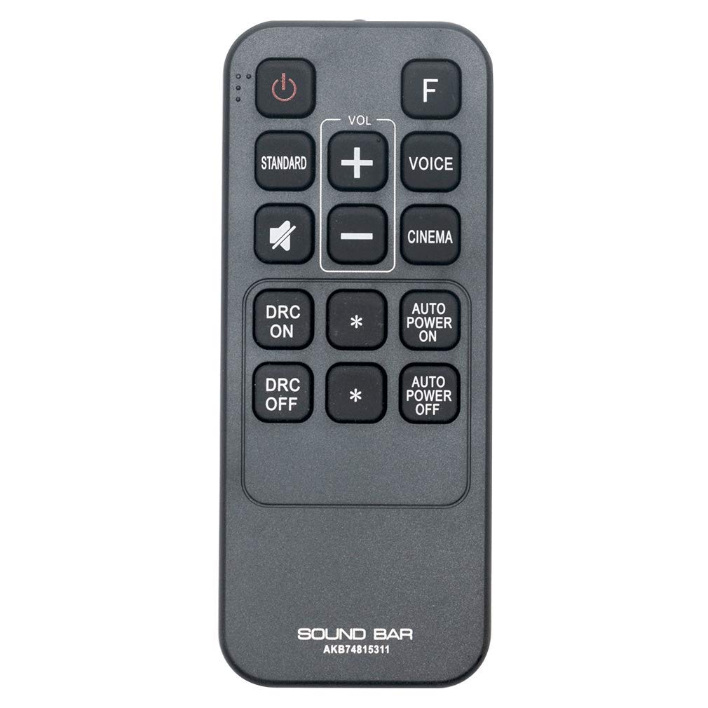 VINABTY AKB74815311 Remote Control Replacement fit for LG Soundbar LAS160B LAS260B LAC553B LAS453 LAS453B