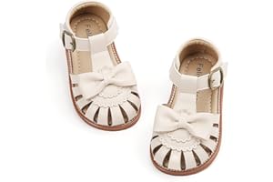 Felix & Flora Toddler Girls Sandals Closed Toe Princess Sandals for Summer Party Flower Girl Wedding School