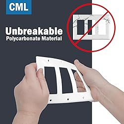 CML 3-Gang Decorator Wall Plates, 4 Pack Electrical